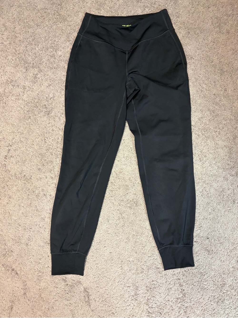 tek gear Black High-Waist Slim Track Joggers